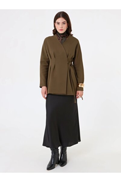 Refka Belted Side-Tie Jacket - Khaki -