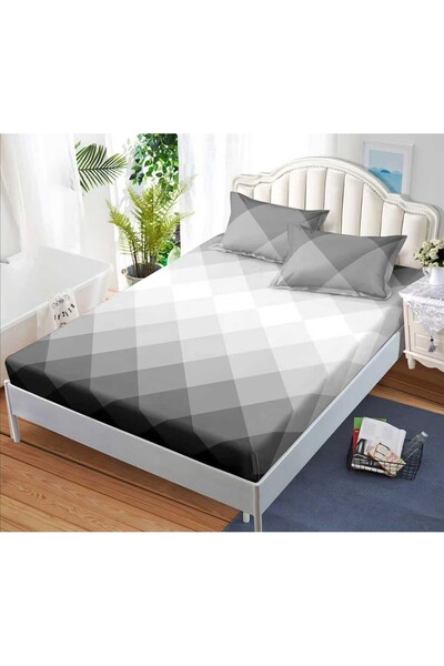 Casa de Vis Fitted sheet with elastic + 2 pillowcases, 160/200, Online, JE-25