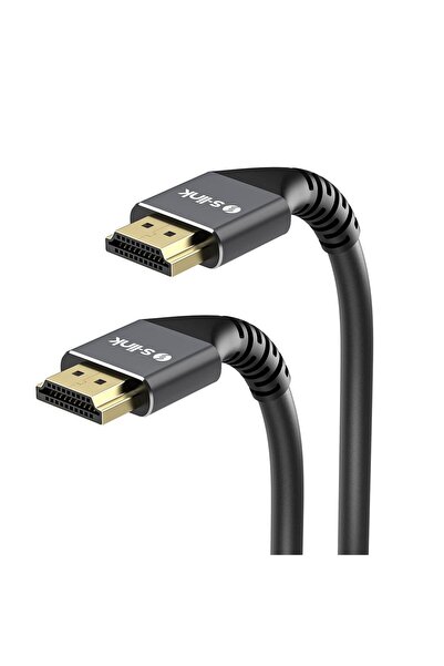1.5 Metre 4K 60Hz HDMI Kablo - SLX-HD4K015 Metal Korumalı v2.0 Ultra HD Ses ve Görüntü Kablos