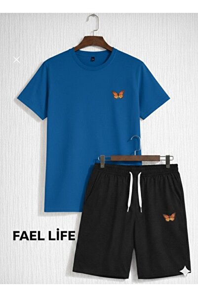 FAEL LİFE SET PANTALONI SCURTĂTĂI CU TĂRĂSĂRĂ LĂRGĂ PENTRU FEMEI/BAIAT, CU IM...