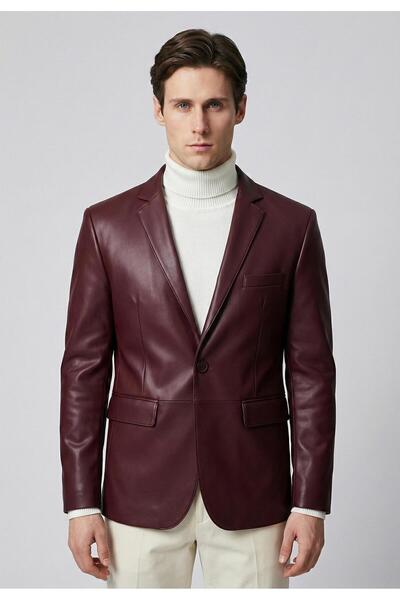 Felix Hardy Burgundy Color Genuine Lambskin Design Jacket