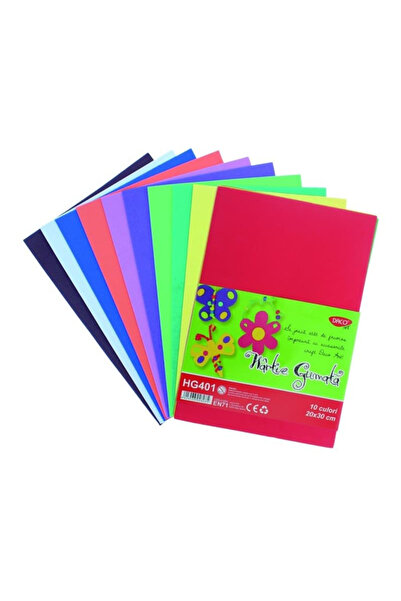 daço Hartie Gumata 20x30CM, 10 Coli, 10 Culori
