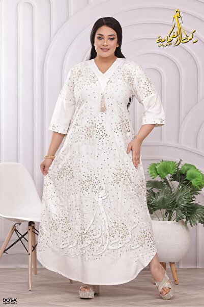 Generies A cotton abaya made from lightweight Al Marasi cotton fabric with a ...