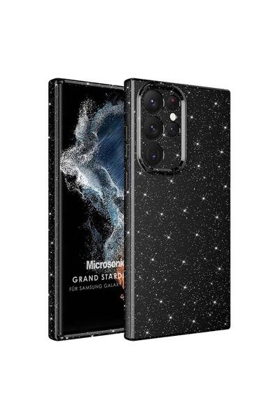 Microsonic Samsung Galaxy S22 Ultra Case Grand Stardust Black