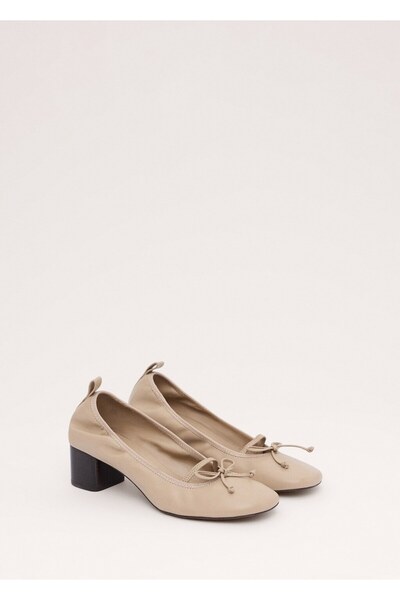 MANGO Woman Kalın topuklu ballerina ayakkabısı