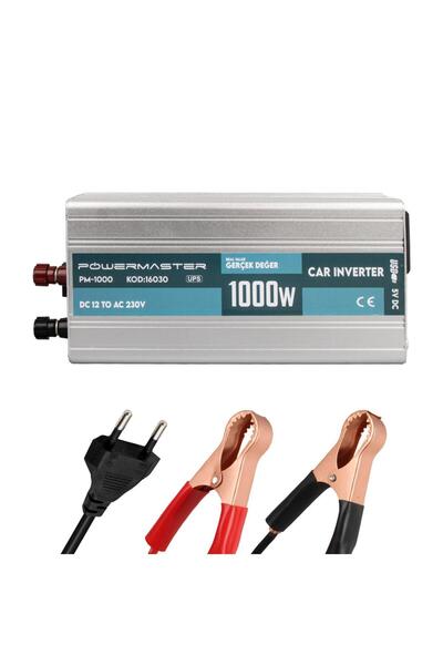 Powermaster PM-1000 12 Volt 1000 Watt Şarjlı UPS'li Inverter