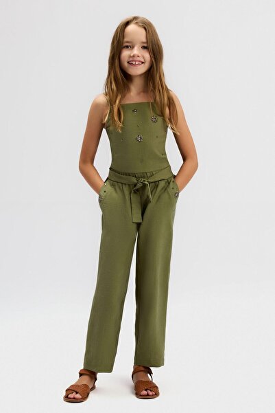NK Girl's Cashmere Trousers 8-14 Years Khaki