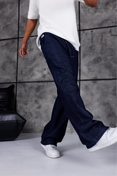 since 1990 man بنطلون جينز من مانجاكسون للجنسين بمقاس كبير مع رباط خصر مطاطي ...