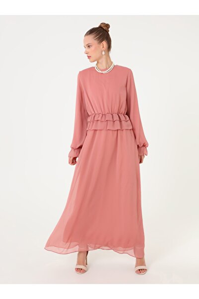 Refka Hijab Dress - Dark Rose -