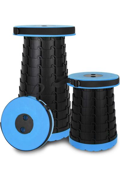 Generic Portable Telescopic folding Camping Stool. Adjustable Height Lightweight