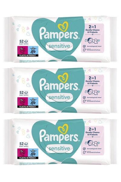 Pampers ȘERVEȚELE UMEDE SENSITIVE PROTECT (52 BUC) x3