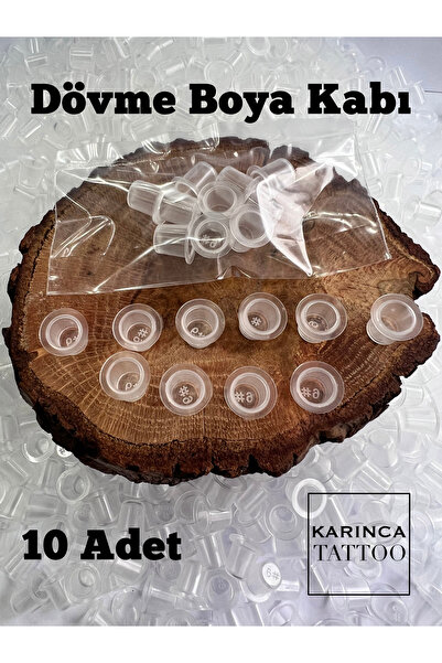 Karınca Tattoo Dövme Boya Kabı Pota 10 Adet Handpoke Set