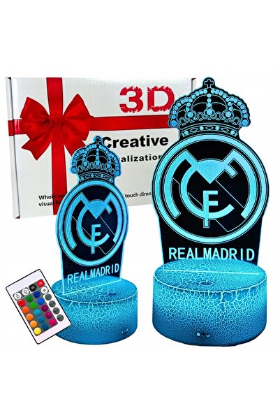 Other Lumină de noapte cu stema Real Madrid pentru copii, 16 LED-uri 3D + tel...