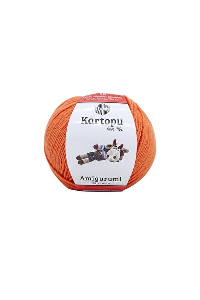 Kartopu Amigurumi K201 Orange Cotton Toy Knitting Yarn Punch Knitting Yarn 50Gr