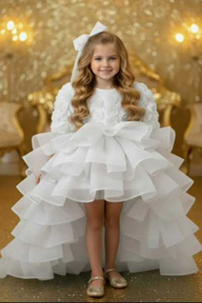 miço kids Girl's Evening Dress Princess Model Birthday Dress