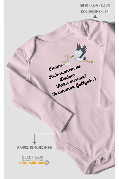 MorivoKids عزيزي والدتي والجدة، هل جاهزون؟ بدلة أطفال مطبوعة - بودي مزود بأزر...