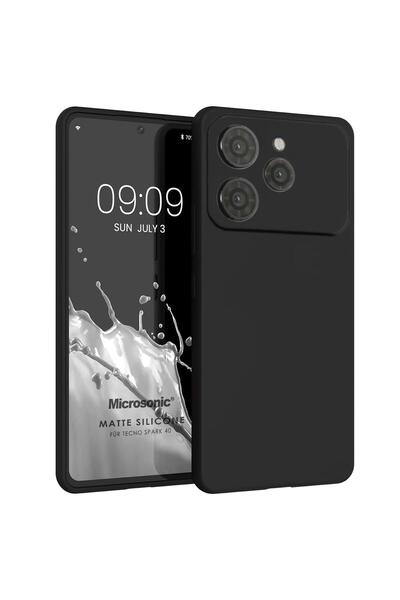 Microsonic Matte Silicone Tecno Spark 40 Case Black