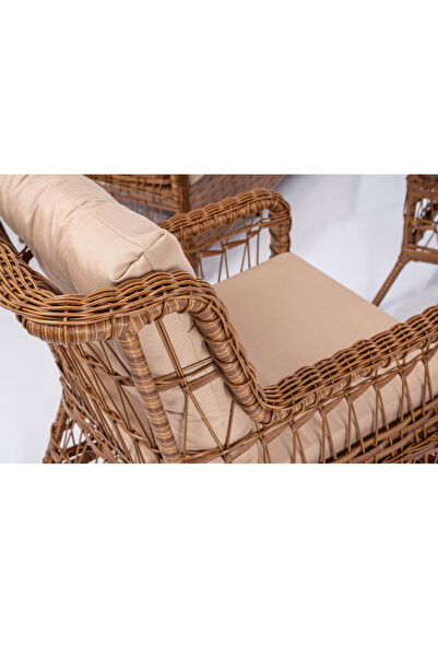 NOVAZEN GARDEN Sinemis Bahçe Balkon Oturma Takımı 3+1+1 + Masa – Şık ve Dayan...