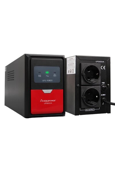 Powermaster Andespower UPS650VA 650VA 12V7.5AH UPS Kesintisiz Güç Kaynağı Lin...