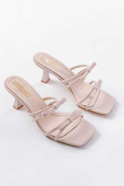 NiceDiffer Women's Slippers and Sandals with Bowknot 6cm Heel