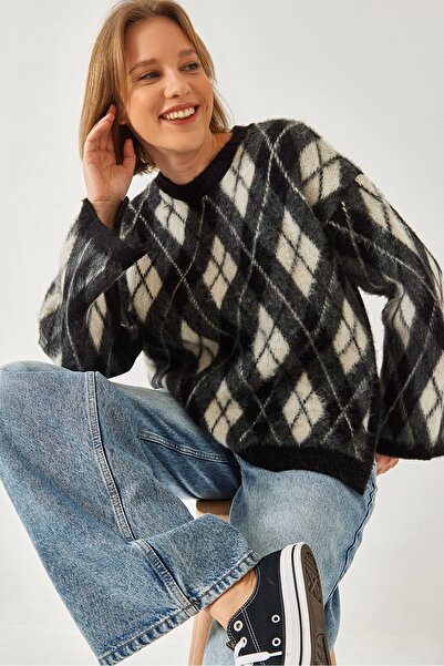 Hiccup Bianco Lucci fleece ribbed knit sweater