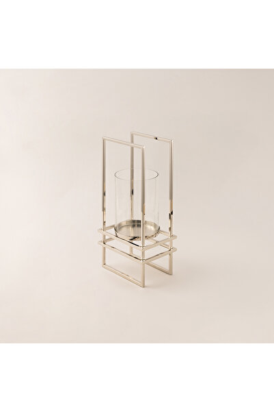 homez فانوس فضي من الفولاذ المقاوم للصدأ، 23 × 16 × 46 سم