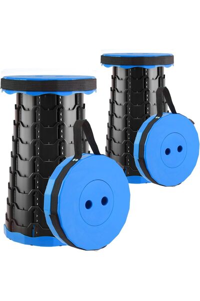 Generic Portable Telescopic folding Camping Stool. Adjustable Height Lightweight