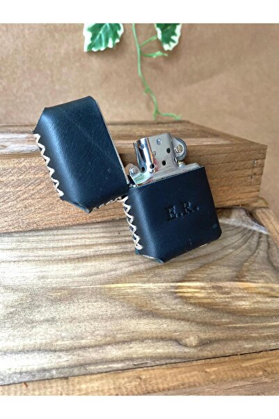 ALESTA LEATHER (isim yazıyoruz) Hakiki Deri Kaplı Benzinli Çakmak