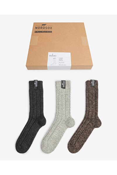 alaska the last frontier Premium Knitted Men's Winter Wool Boot Socks 3-Piece...