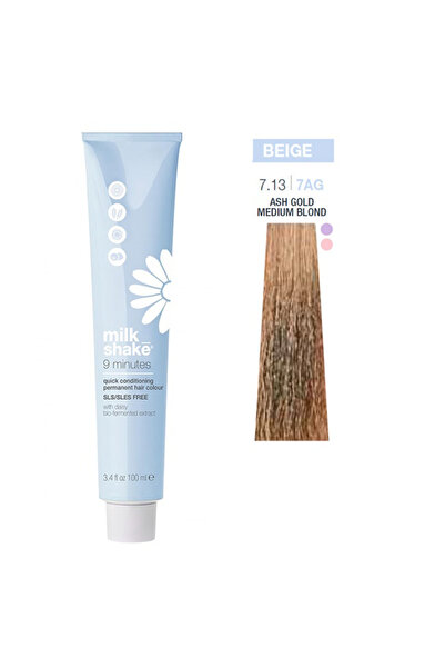 Milkshake Milk Shake, 9 minute, vopsea de păr permanentă, 7.13 Biondo Cenere ...