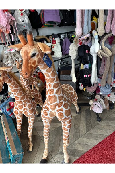 u-toys Dev boy 1.20 cm zürafa peluş ayakta duran kalitwli kafa kısmı köpük zü...