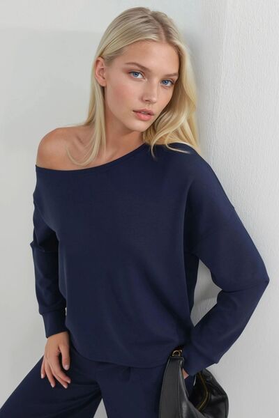 Hiccup Φούτερ BUSEM με ασύμμετρο γιακά και άνετο κοψίμα