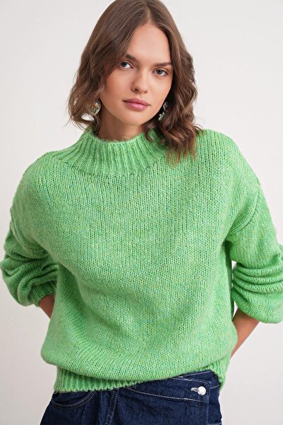 Hiccup Mixray chunky knit sweater with round neck and relaxed fit