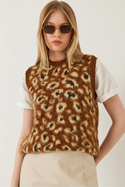 Hiccup Bianco Lucci brushed leopard Printed vest
