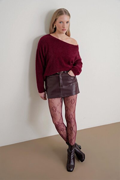 Hiccup Knitted sweater with asymmetric collar MIXRAY