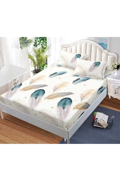 Casa de Vis Fitted sheet with elastic + 2 pillowcases, 160/200, Online, JE-76