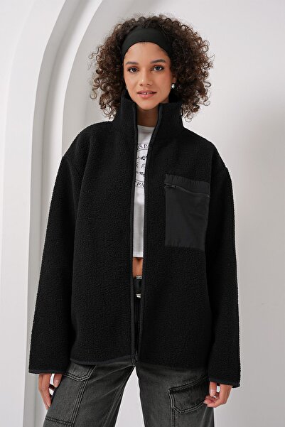 Hiccup BDART Oversized plush coat with pocket details
