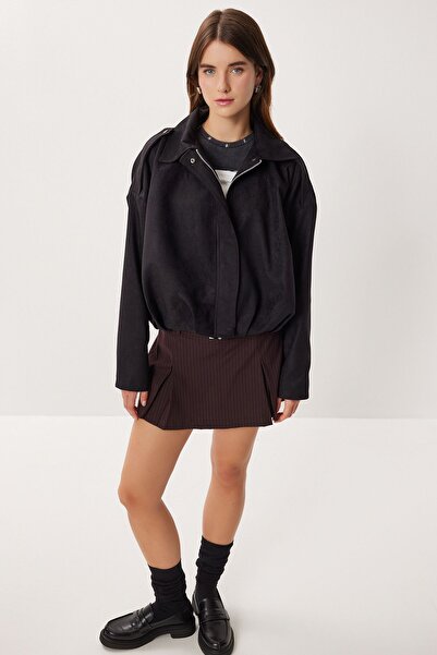 Hiccup ISTANBUL Suede Zipper Bomber Jacket