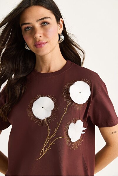 Hiccup Tricou LUCCI cu guler rotund și mânecă scurtă, brodat și imprimat în r...