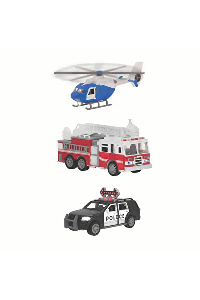 Driven Set of 3 - Helicopter, Police Car, Fire Truck Wh1178Z