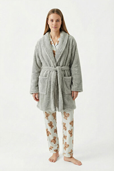Sevim Shawl Collar Wellsoft Dressing Gown & Plush Bathrobe-Soft, Fleece Unise...