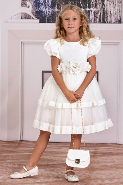 SÜSLÜ PİNK KİDS Girls' Tulle Dress with Bag