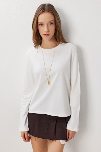 Hiccup Beautiful ISTANBUL blouse with round collar and knitted elastic