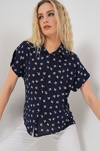 Hiccup Bdart Buttoned Closure Detailed Printed Shirt