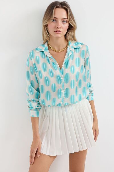 Hiccup Sbdart Aten Coated Long Sleeve Button down Shirt