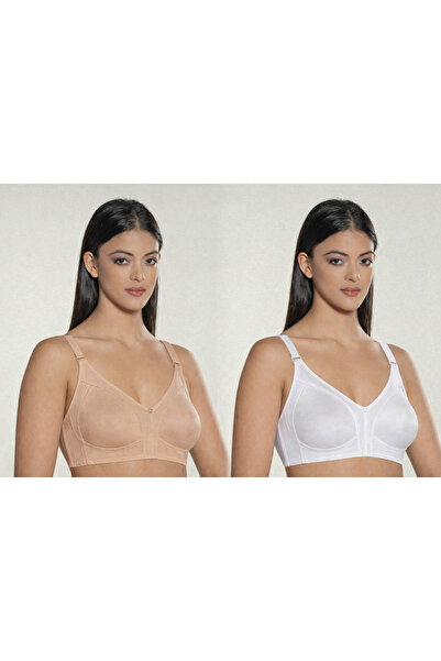 Marka 2-Piece Gathering Combed Cotton Bra - Mixed Colors