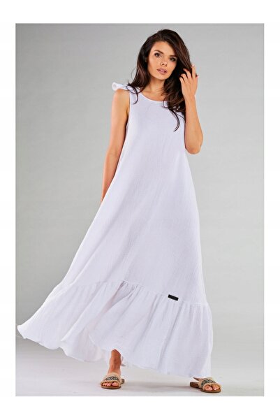 Awama Dress M262 - White - L/XL