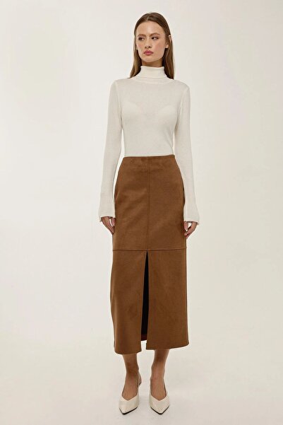 Hiccup Μίντι σουέντ φούστα με σχισμή