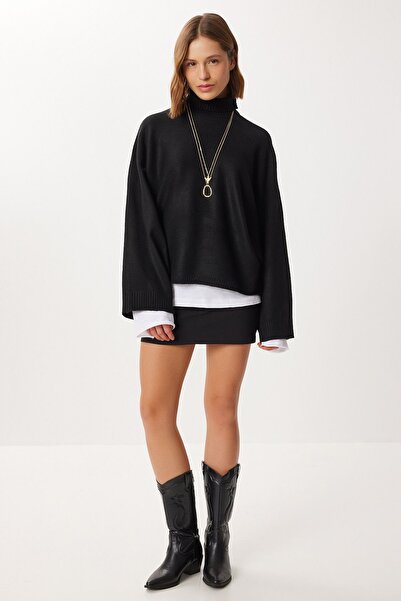 Hiccup ISTANBUL Pulover cu guler înalt și mâneci tip liliac