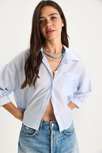 Hiccup Bianco Lucci shirt with half sleeves and single pocket